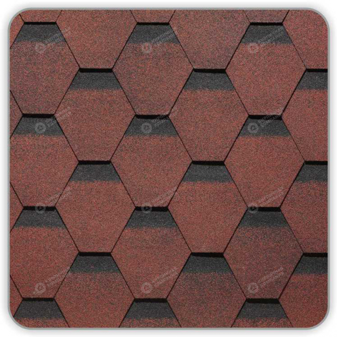 Гибкая черепица Docke Шеффилд цвет Клубника