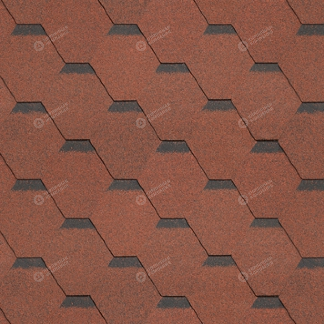 Гибкая черепица Шинглас серия Ультра Самба цвет Красный