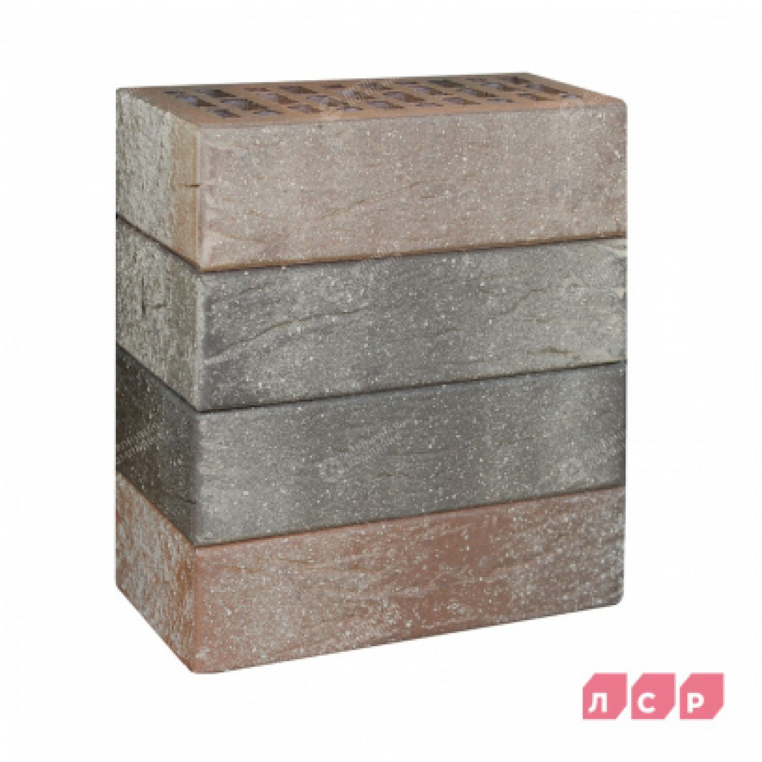 КРАСНЫЙ ФЛЭШ С ПЕПЕЛЬНОЙ ПОСЫПКОЙ УЛЬТРА РУСТИК 1НФ пустотелый