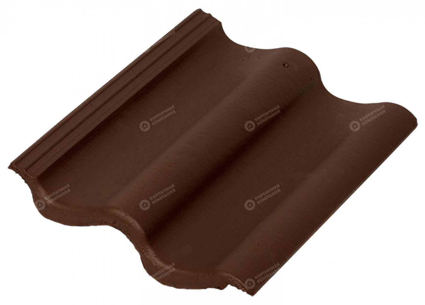 Цементно-песчаная черепица Sea Wave коричневый