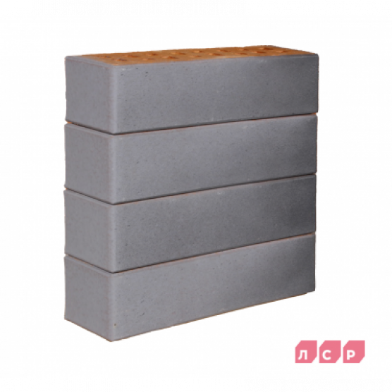 Клинкер фасадный серый с серебром «Харстад», поверхность гладкая